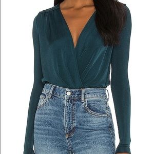 free people ‘turnt’ bodysuit in teal